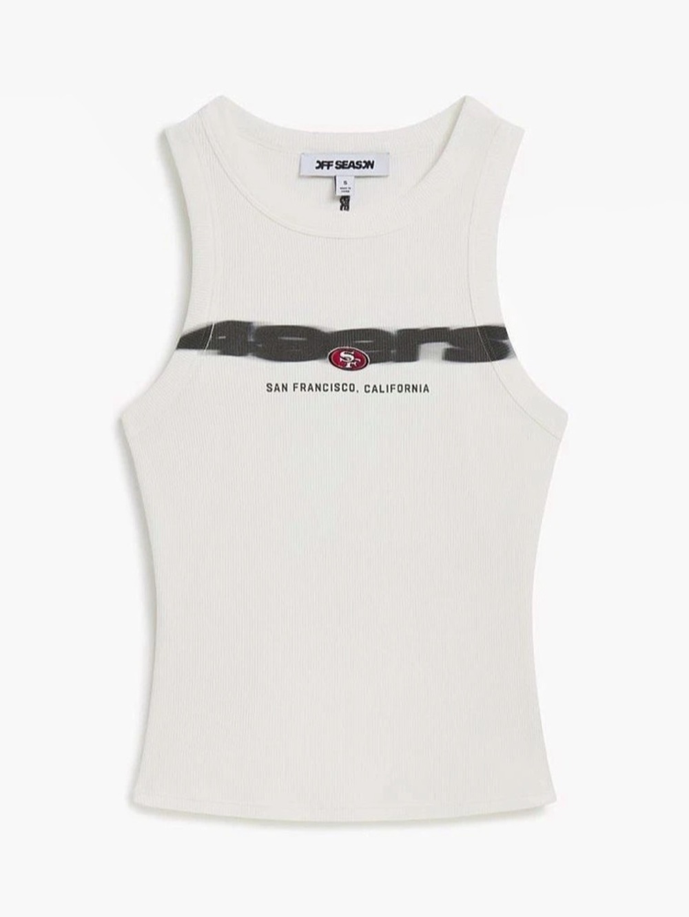 Women San Francisco 49ers Micro Rib Tank Top White Rib Tank Top Size Medium